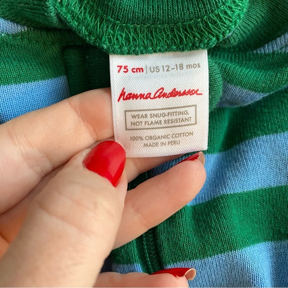 HANNA ANDERSSON Lot Of 3 One Pièce Jammies 75 (12-18mos) - Picture 7 of 11